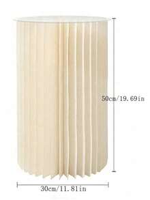 象牙色纸板底座，折叠柱形支架，婚礼道具，落地展示柱架，DIY圆形顶盘折叠纸筒柱形底座，婚礼生日蛋糕花架，最佳礼物，婚礼装饰，家居装饰，房间装饰，毕业生日装饰，派对装饰，单身派对装饰