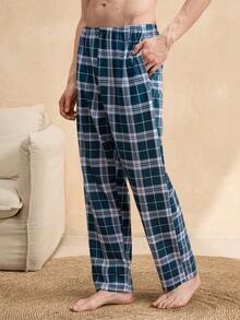EverLounge 男士格子松紧腰带口袋休闲家居裤 - 彩色 - 查看 6