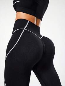 Seamluxe SHEIN Sport 女士休闲运动塑身提臀紧身裤