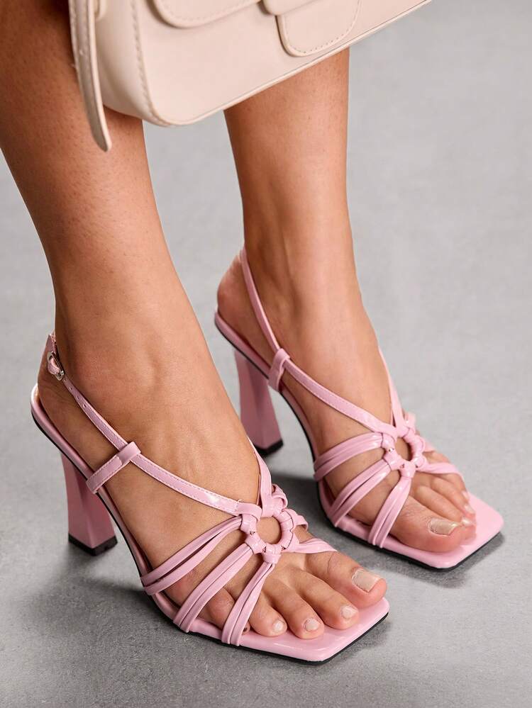 CUCCOO SZL Women's Thick Strap Sexy High Heel Sandals, Suitable For Spring/Summer Vacation Valentine's Day