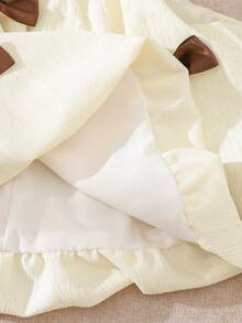 SHEIN 2 Pieces Baby Girls Butterfly Embellished Tank Top And Pants Set - Coffee Brown - View 4