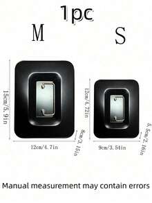 SHEIN 1pc Locking Medium Steel Cash Box With Money Tray, Lock Box Best Gifts Single And Double Holes Will Be Randomly Sent - Black - View 3