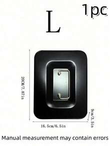 SHEIN 1pc Locking Medium Steel Cash Box With Money Tray, Lock Box Best Gifts Single And Double Holes Will Be Randomly Sent - Black - View 4