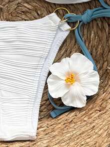 Swim Mod Bộ bikini 2 mảnh thời trang mùa hè Springbreak dành cho nữ, gồm áo quây hở lưng in hình sao biển và quần bikini buộc dây bên hông. - Nhiều màu - Xem 5