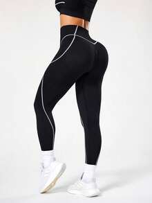 Seamluxe SHEIN Sport 女士休闲运动塑身提臀紧身裤