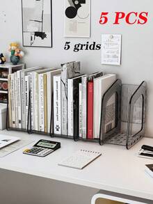 优质亚克力灰色加厚创意简约大容量书架，办公桌书籍文件收纳架，返校季必备 - 灰色 - 查看 14