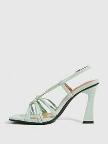 CUCCOO SZL Women Shoes Spring/Summer Thick Heel Straps Vacation Sexy High Heel Sandals Valentine's Day - Light green - View 7
