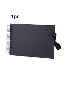 1套A5照片相册、剪贴簿、创意蝴蝶结涂鸦页、收藏纪念相册套装 - 彩色 - 查看 7