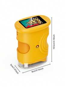 Teckwe 1000倍儿童手持显微镜，教育科学套装，数字显微镜，可充电迷你口袋显微镜，生日礼物，适合3岁以上儿童，600mAh电池 - 彩色 - 查看 10