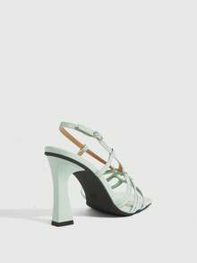 CUCCOO SZL Women Shoes Spring/Summer Thick Heel Straps Vacation Sexy High Heel Sandals Valentine's Day - Light green - View 8