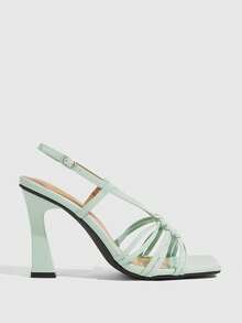 CUCCOO SZL Women Shoes Spring/Summer Thick Heel Straps Vacation Sexy High Heel Sandals Valentine's Day - Light green - View 6