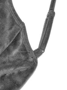 Ocili Women's Leisure Velvet Comfortable Minimalist Slip Dress Sleepwear - Grey - View 4