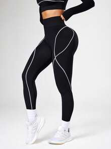 Seamluxe SHEIN Sport 女士休闲运动塑身提臀紧身裤