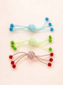 PETSIN 1 Piece Pet Net Management Rope Cat Toy, Pet Self-Entertainment Toy, Cat Teasing Toy, Pet Bite-Resistant Tooth Grinding Toy, Pet - Multicolor - View 10