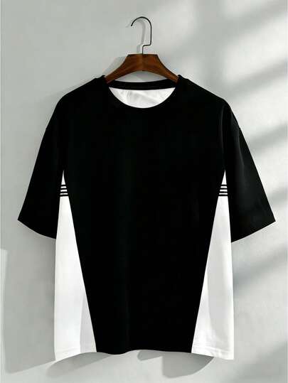 Manfinity Homme Duck Pattern Print Design On Abdominal Muscles, Men's Fashionable Summer Casual Sportswear, Men's Top