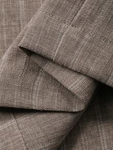 Livesso 女士条纹印花打结休闲宽松裤，适合度假穿着 - 卡其色 - 查看 7