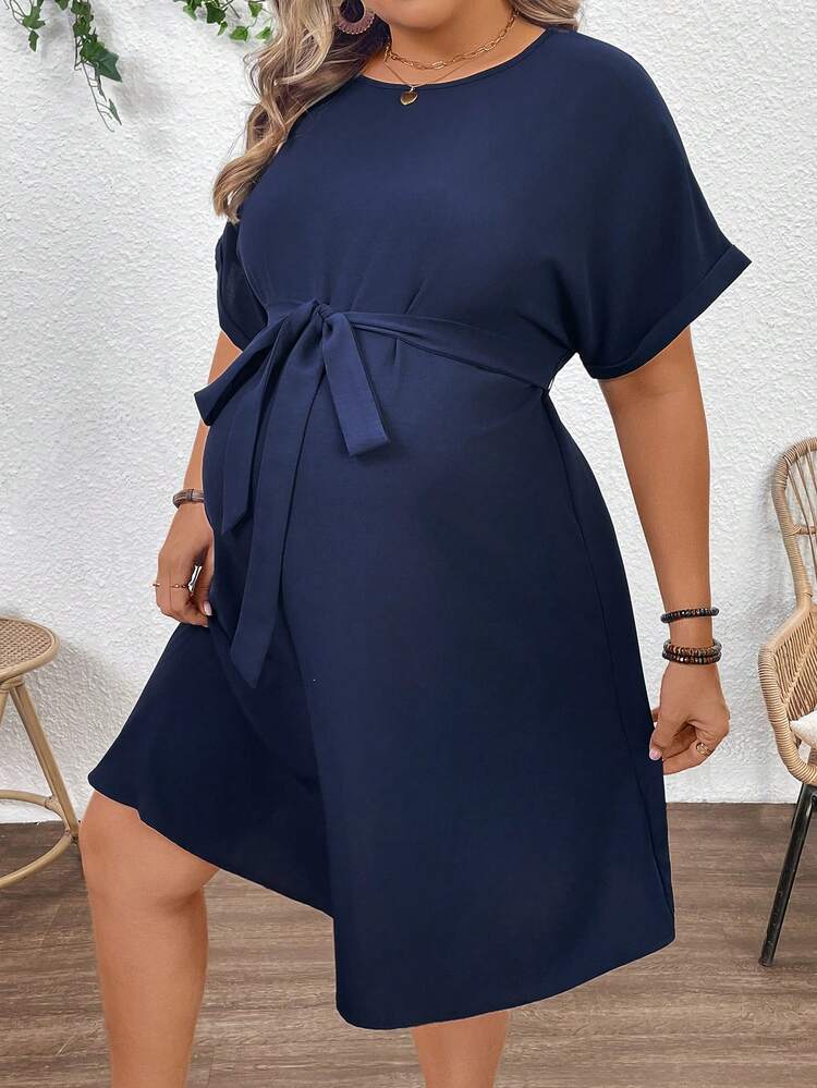 plus size maternity dress Blushing Pink V-neck Long Sleeves Plus Size Cheap Maternity Dress