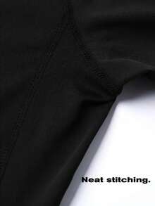 Manfinity Sport Corelite 2 pièces/Set T-shirt à manches raglan avec imprimé lettres et pantalon. Ensemble de sport, tenue de gym, ensemble d'entraînement pour hommes - Noir - Voir 6