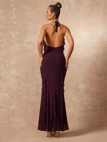 Lumalex 新款女士聚会派对魅力优雅宴会低调奢华闪耀假日派对魅力优雅锐舞节郊游度假热门户外层次丰富的婚礼季宴会成人礼假日派对服装锐舞节郊游泳装度假波西米亚风BOHO热门户外层次丰富的婚礼季宴会成人礼海滩海滨新款海滩度假复活节波西米亚风海滩户外婚礼派对成人礼返校派对优雅安哥拉红色网纱花卉3D花朵装饰吊带露背荷叶边修身美人鱼连衣裙女式酒红色连衣裙酒红色连衣裙垂褶连衣裙,优雅女式连衣裙,舞会礼服,婚礼宾客礼服女士奢华舞会圣诞节新年,女士派对连衣裙 - Bold Plum - 查看 11