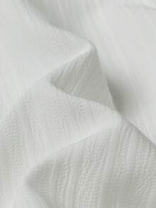 2 piezas Conjunto de top de manga corta con cuello mao y pantalones cortos de color azul y blanco sólido para niño pequeño, adecuado para fiesta de cumpleaños, bautizo, celebración del 1er cumpleaños, fiesta de noche, actuación, boda y otras ocasiones - Multicolor - Ver 6