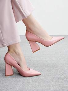 CUCCOO BIZCHIC New Pointed Toe Low Vamp Sexy Elegant High Heels For Women Spring Shoes Spring Break Easter Valentine's Day - Baby Pink - View 1