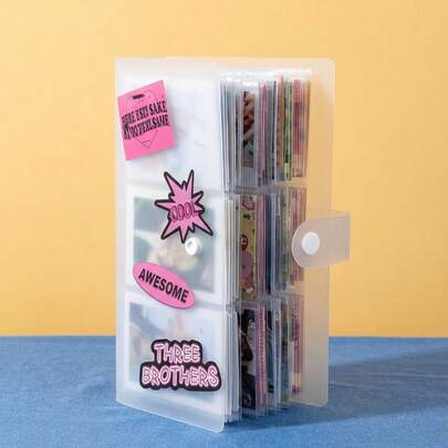 Joivida Album ảnh 84 ngăn | Sổ lưu niệm bằng nhựa cứng cáp | Sổ kỷ niệm di động để lưu giữ quà lưu niệm du lịch, vé máy bay, bưu thiếp | Quà tặng & Tổ chức văn phòng tại nhà.