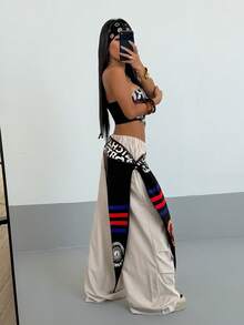 StreetHx Women's Fashionable Waist Design Casual Pants - Multicolor - View 6