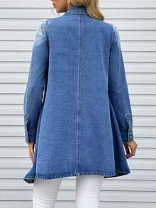 EMERY ROSE Damen Mode Denim Jacke mit Taschen