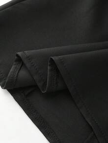 GlowEve CURVE 大码女士优雅无袖西装外套和半身裙两件套，春夏款 - 黑與白 - 查看 6
