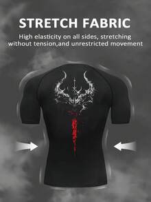 Manfinity Sport Corelite 2 pièces/Set T-shirt à manches raglan avec imprimé lettres et pantalon. Ensemble de sport, tenue de gym, ensemble d'entraînement pour hommes - Noir - Voir 4