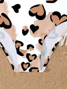 Girls' Leopard Heart Print One-Piece Swimsuit, 8-12 Years Old, Sweet & Cute Tween GirlsSwimwear For Swimming, Beach, Spa Leopard Print Swimsuit Kids Leopard Bathing Suit Tween Leopard Swimsuit Animal Print Bathing Suit Tween Girl Swimsuit Animal Print Swimsuit Tweens Swimsuit Girls Bathing Suit Heart Print Swimsuit Tween Dalmatian Swimsuit Cheetah Print Swimsuit Kids - Multicolor - View 6