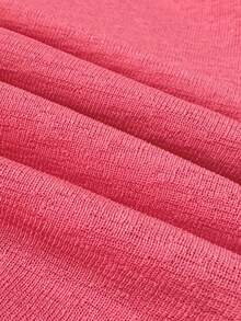 Resyla 219# Camiseta de mujer de manga corta con ajuste slim, tejido de bambú de 140 costillas, color #29 - Rosado Sandía - Ver 3