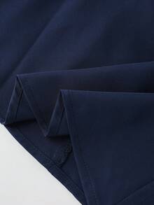 Franclia Women's Flowy Butterfly Sleeve Waist Cinched Blouse - Navy Blue - View 5