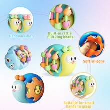 Mainan Bola Genggam Bentuk Siput untuk Bayi, Lonceng Karet Lembut untuk Pengembangan Sensorik, Warna Acak, Cocok Sebagai Hadiah untuk Bayi Usia 0+ Bulan - MultiWarna - View 6
