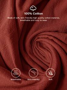 EMERY ROSE 大码乡村风无袖口袋褶裥下摆A字中长连衣裙，黄色，春夏款 - 紅木色 - 查看 8