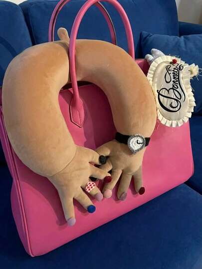 Joivida Creative Travel Pillow Super Soft Wrap-Around Airplane Neck Pillow With Cute Hugging Arms Long Flight Train Car Trip Portable U-Shape Memory Foam Hug Sleep Cushion For Women Girls Office Nap Home Decor Gift 2025