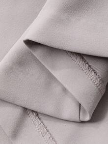 DAZY 优雅方领修身中长连衣裙