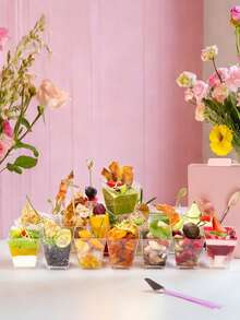 Ly tráng miệng, đĩa nhỏ trong suốt, ly mousse có nắp và không nắp dùng cho bánh Tiramisu, thích hợp cho bánh pudding, mousse, đồ ăn nhẹ, đồ dùng tiệc tùng, thực phẩm. - Màu trong suốt - Xem 3