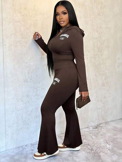 Slaydiva 2025 New Easter Western Style Women Casual Streetwear Gyaru Loose Fit Long Sleeve Sweatshirt And Pants 2 Pieces Set, Plus Size