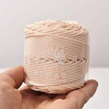 1 pieza 130g Cuerda de cuero sintético de poliéster y algodón de 2MM, hilo de tejido con hecho a mano de 50m, para decoración de pulseras, collares y cuentas de forma cultural y lúdica - Multicolor - Ver 4