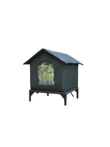 1 Stück Outdoor Wasserdichtes Katzenhaus, Dickes 600D Oxford Gewebe, Hochdichte Schaumstoff-Isolierung, inklusive ganzjährig bequemes Kissen - Schwarz - Übersicht 4