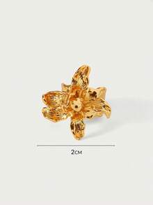 Glisma 女士单枚戒指，服饰，哥特风，复古，串珠，西部风珠宝，金属质感，宝石，秋冬款，送给妈妈/女士/女孩/母亲，高档，复古，十字架，情人节，礼物 - 金黃色 - 查看 6