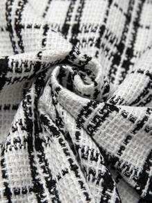 GlowEve CURVE 大码女式羊毛混纺纽扣装饰铅笔裙 - 白色 - 查看 5