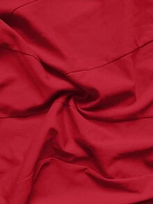 SHEIN SXY Áo khoác Blazer nữ cỡ lớn Thu Đông, Xuân Hè Thanh lịch Tuyệt đẹp Quyến rũ Gợi cảm Cơ bản Sang trọng Đính đá Rhinestones - Màu Đỏ Sâu - Xem 7