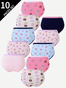 Sparklyn Bộ 10 chiếc quần lót nữ in hình kỳ lân, nàng tiên cá, hồng hạc, trái tim và vảy cá dễ thương. - Nhiều màu - Xem 2