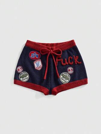 ROMWE Avant Set di top corto e pantaloncini sportivi sexy a vita ultra bassa in stile Y2K per donna