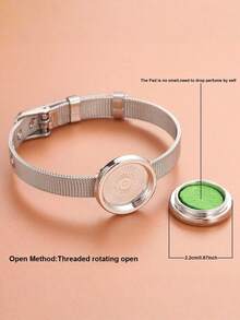 Wholesale Stainless Steel Aroma Diffuser Bracelet, Adjustable Essential Oil Diffuser, Perfume Bracelet. - Royal Blue - View 3