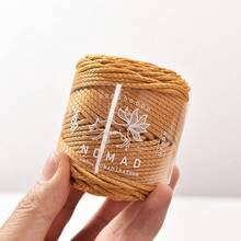 1 pieza 130g Cuerda de cuero sintético de poliéster y algodón de 2MM, hilo de tejido con hecho a mano de 50m, para decoración de pulseras, collares y cuentas de forma cultural y lúdica - Multicolor - Ver 9
