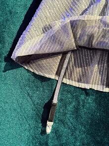 MidnightGlam 5件套华丽亮片蝴蝶装饰吊带性感内衣套装（女士款） - 銀色 - 查看 9