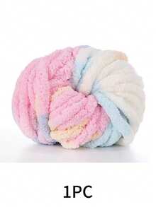 250g Hilo de chenilla multicolor DIY, adecuado para tejer y ganchillo de mantas y cojines, grueso, suave y cálido, perfecto para bufandas de ganchillo - Multicolor-rosa - Ver 4